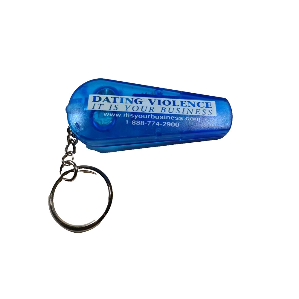 Dating Violence It Is Your Business Loud Whistle Keychain Safety Blue